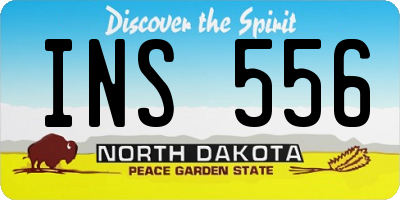 ND license plate INS556