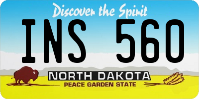 ND license plate INS560