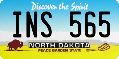 ND license plate INS565