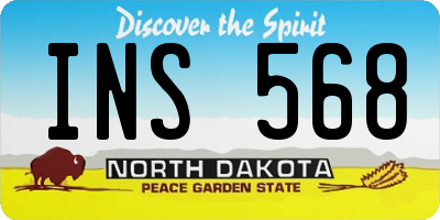ND license plate INS568