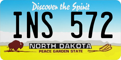 ND license plate INS572