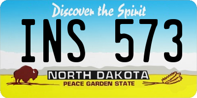 ND license plate INS573