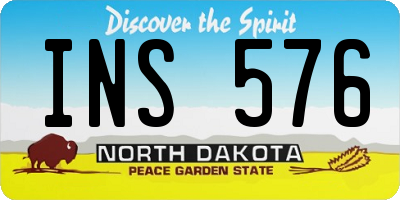ND license plate INS576