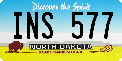 ND license plate INS577