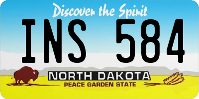 ND license plate INS584