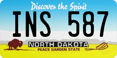 ND license plate INS587