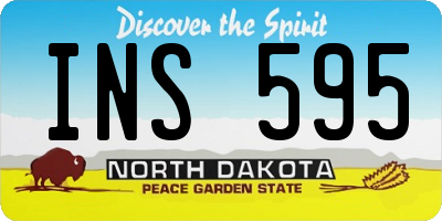 ND license plate INS595