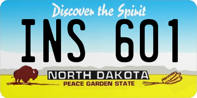 ND license plate INS601