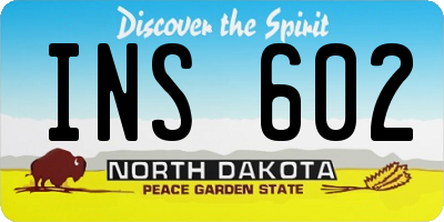 ND license plate INS602