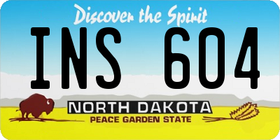 ND license plate INS604