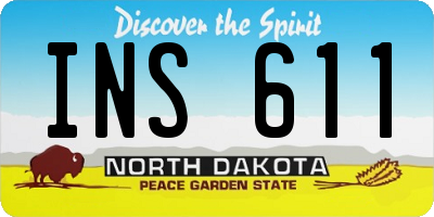 ND license plate INS611