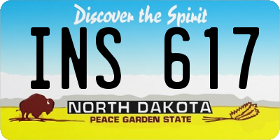 ND license plate INS617