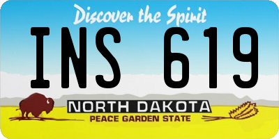 ND license plate INS619