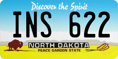 ND license plate INS622