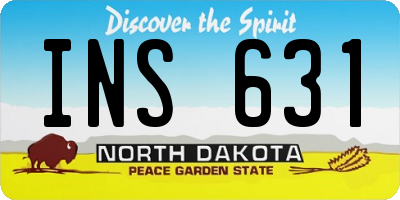 ND license plate INS631