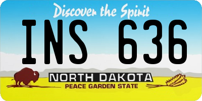 ND license plate INS636