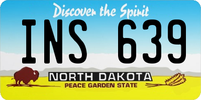 ND license plate INS639
