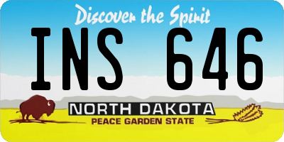ND license plate INS646