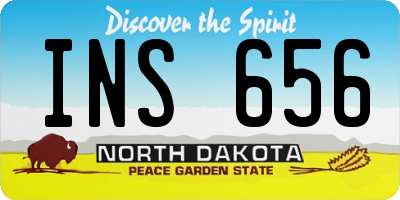 ND license plate INS656