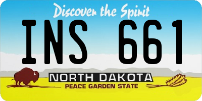 ND license plate INS661