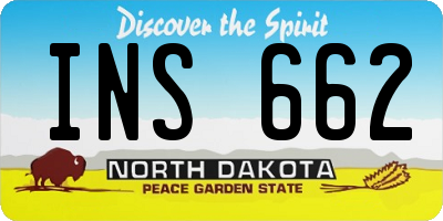 ND license plate INS662
