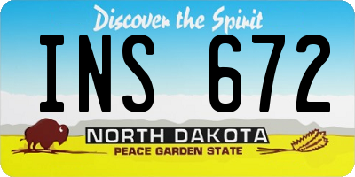 ND license plate INS672