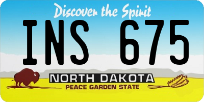 ND license plate INS675