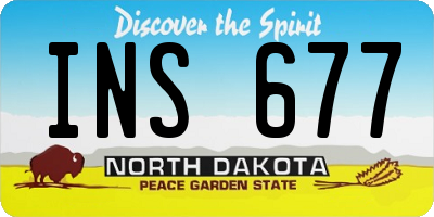 ND license plate INS677
