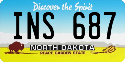 ND license plate INS687