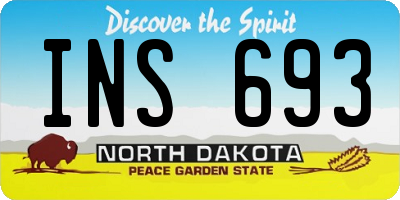 ND license plate INS693
