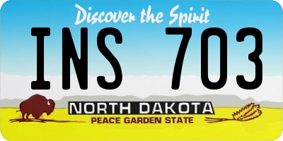 ND license plate INS703