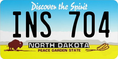 ND license plate INS704
