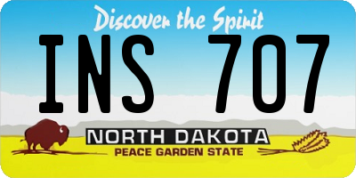 ND license plate INS707