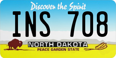 ND license plate INS708