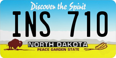 ND license plate INS710