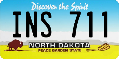 ND license plate INS711