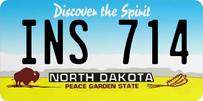 ND license plate INS714