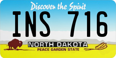ND license plate INS716