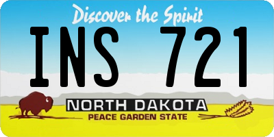 ND license plate INS721