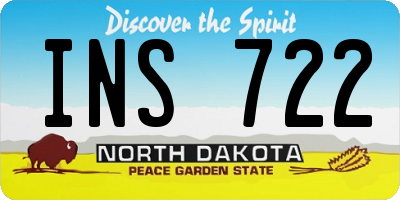 ND license plate INS722