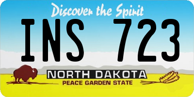 ND license plate INS723