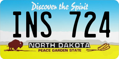 ND license plate INS724