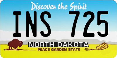 ND license plate INS725