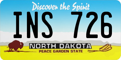 ND license plate INS726