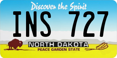ND license plate INS727