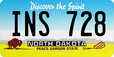 ND license plate INS728
