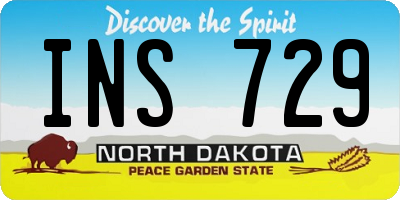ND license plate INS729