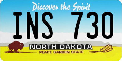 ND license plate INS730
