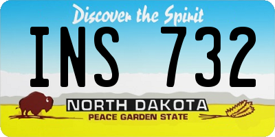 ND license plate INS732