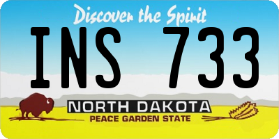 ND license plate INS733